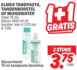 Dekamarkt Elmex tandpasta, tandenborstel of mondwater aanbieding
