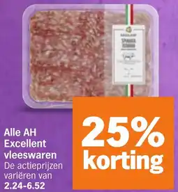 Albert Heijn Alle AH Excellent vleeswaren aanbieding