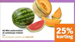 Albert Heijn AH Mini-watermeloen of cantaloupe meloen aanbieding