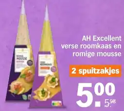 Albert Heijn AH Excellent verse roomkaas en romige mousse aanbieding