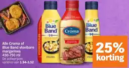 Albert Heijn Alle Croma of Blue Band vloeibare margarines aanbieding