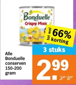 Albert Heijn Alle Bonduelle conserven aanbieding