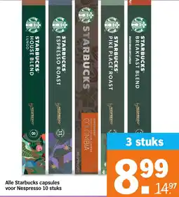 Albert Heijn Alle Starbucks capsules voor Nespresso aanbieding