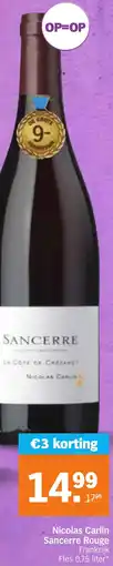 Albert Heijn Nicolas Carlin Sancerre Rouge aanbieding