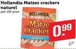 Coop Hollandia Matzes crackers naturel aanbieding