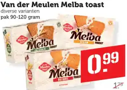 Coop Van der Meulen Melba toast aanbieding