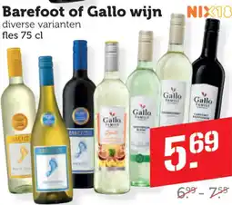 Coop Barefoot of Gallo wijn aanbieding
