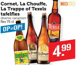 Coop Cornet, La Chouffe, La Trappe of Texels tafelfles aanbieding