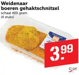 Coop Weidenaar boeren gehaktschnitzel aanbieding
