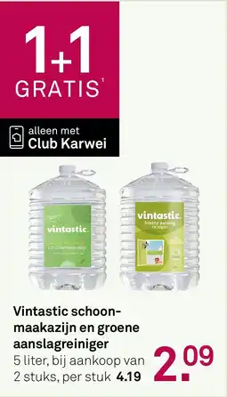 Karwei Vintastic schoon- maakazijn en groene aanslagreiniger aanbieding