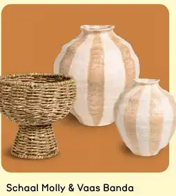 Leen Bakker Schaal Molly & Vaas Banda aanbieding