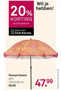 Karwei Parasol Bloem aanbieding