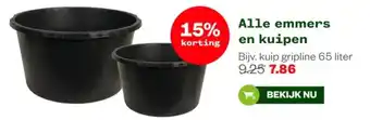Welkoop Alle emmers en kuipen aanbieding