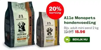 Welkoop Alle Monopets hondenvoeding aanbieding