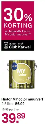 Karwei Histor MY Color Muurverf aanbieding