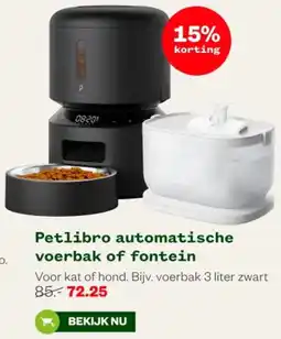 Welkoop Petlibro automatische voerbak of fontein aanbieding