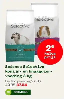 Welkoop Science Selective konijn en knaagdiervoeding aanbieding