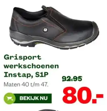 Welkoop Grisport werkschoenen Instap, S1P aanbieding