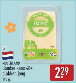 ALDI Molenland Goudse kaas 48+ plakken jong aanbieding