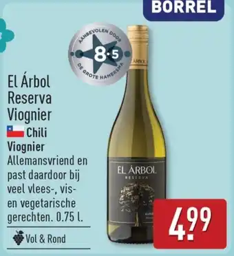 ALDI El Árbol Reserva Viognier aanbieding