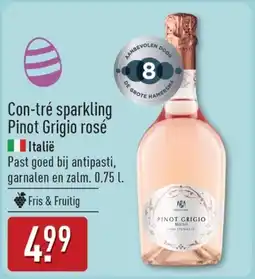 ALDI Con-tré sparkling Pinot Grigio rosé aanbieding