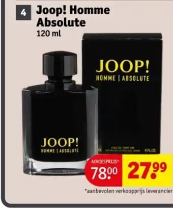Kruidvat Joop! Homme Absolute aanbieding