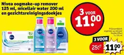 Kruidvat Nivea oogmake-up remover, micellair water en gezichtsreinigingsdoekjes aanbieding