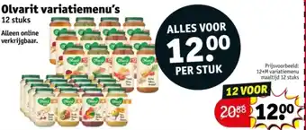 Kruidvat Olvarit variatiemenu's aanbieding