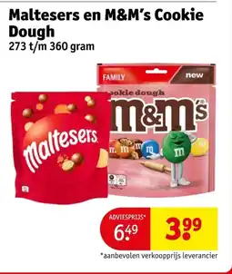 Kruidvat Maltesers en M&M's Cookie Dough aanbieding
