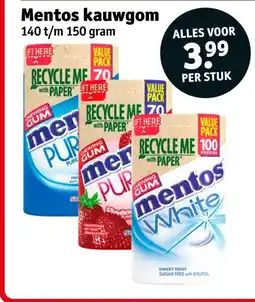 Kruidvat Mentos kauwgom aanbieding
