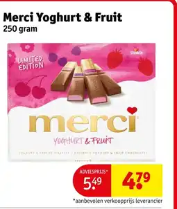 Kruidvat Merci Yoghurt & Fruit aanbieding