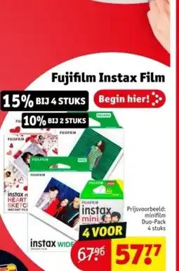 Kruidvat Fujifilm Instax Film aanbieding