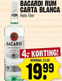 Dirk Bacardi rum carta blanca aanbieding