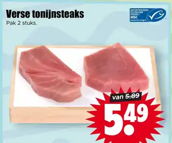 Dirk Verse tonijnsteaks aanbieding