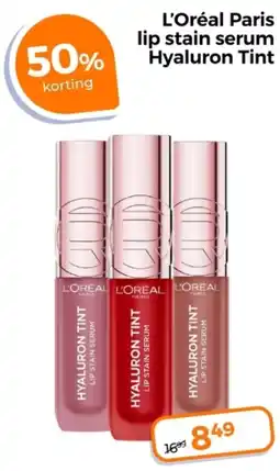 Trekpleister L'Oréal Paris lip stain serum Hyaluron Tint aanbieding