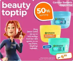 Trekpleister Garnier Sorbets dagcrème aanbieding