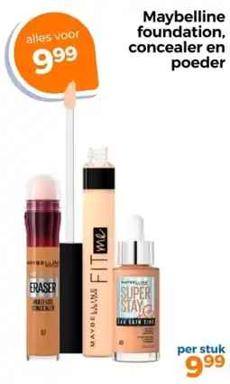 Trekpleister Maybelline foundation, concealer en poeder aanbieding