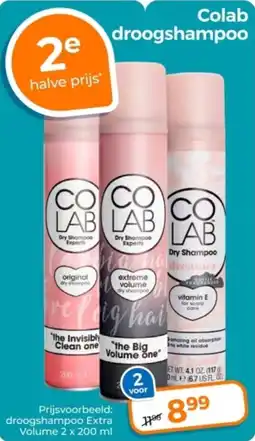 Trekpleister Colab droogshampoo aanbieding