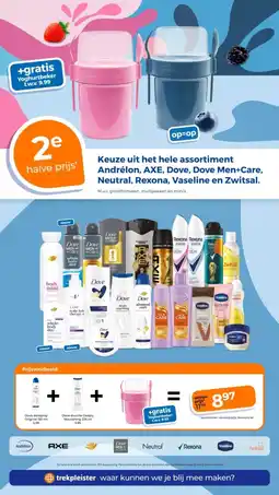 Trekpleister Keuze uit het hele assortiment Andrélon, AXE, Dove, Dove Men+Care, Neutral, Rexona, Vaseline en Zwitsal. aanbieding