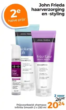 Trekpleister John Frieda haarverzorging en Styling aanbieding