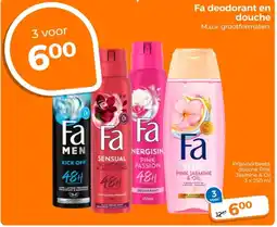 Trekpleister Fa deodorant en douche aanbieding