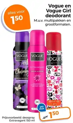 Trekpleister Vogue en Vogue Girl deodorant aanbieding
