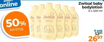 Trekpleister Zwitsal baby bodylotion aanbieding