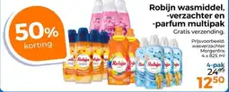 Trekpleister Robijn wasmiddel, verzachter en -parfum multipak aanbieding