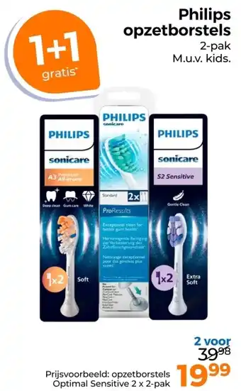 Trekpleister Philips opzetborstels aanbieding
