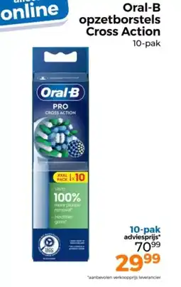 Trekpleister Oral-B opzetborstels Cross Action aanbieding