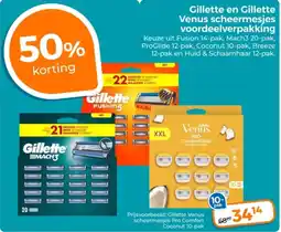 Trekpleister Gillette en gillette venus scheermesjes voordeelverpakking aanbieding
