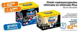 Trekpleister Finish vaatwascapsules ultimate en ultimate plus aanbieding