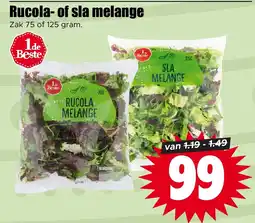 Dirk Rucola of sla melange aanbieding