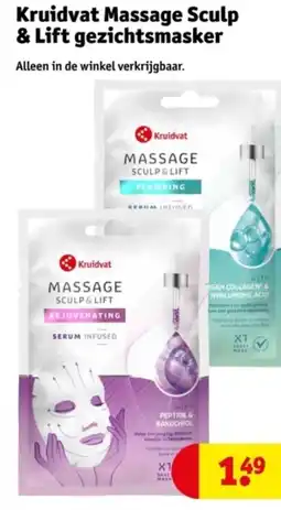 Kruidvat Kruidvat Massage Sculp & Lift gezichtsmasker aanbieding